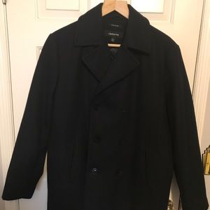 Claiborne Navy Blue Pea Coat (large)